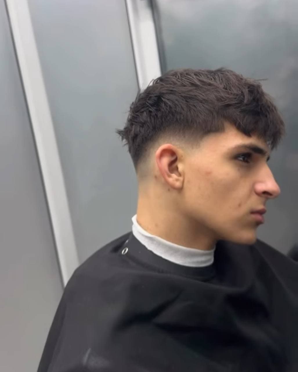 Textured fringe with mid fade